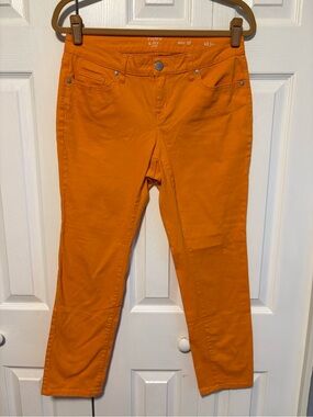 Crown & Ivy Orange Skinny Jeans